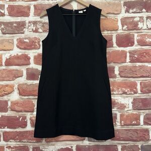 Gap Dress Women's Small Plain Black Casual Work Office Stretchy Pocketed Zip Up